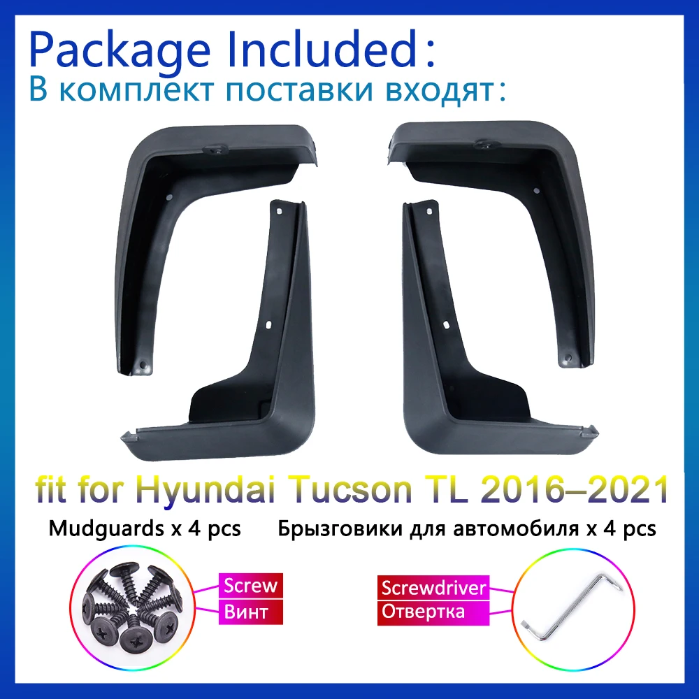 

4x For Hyundai Tucson TL 2016 2017 2018 2019 2020 2021 Mud Flaps Mudguards Splash Guards Mudflap Fender Front Wheels Accessories