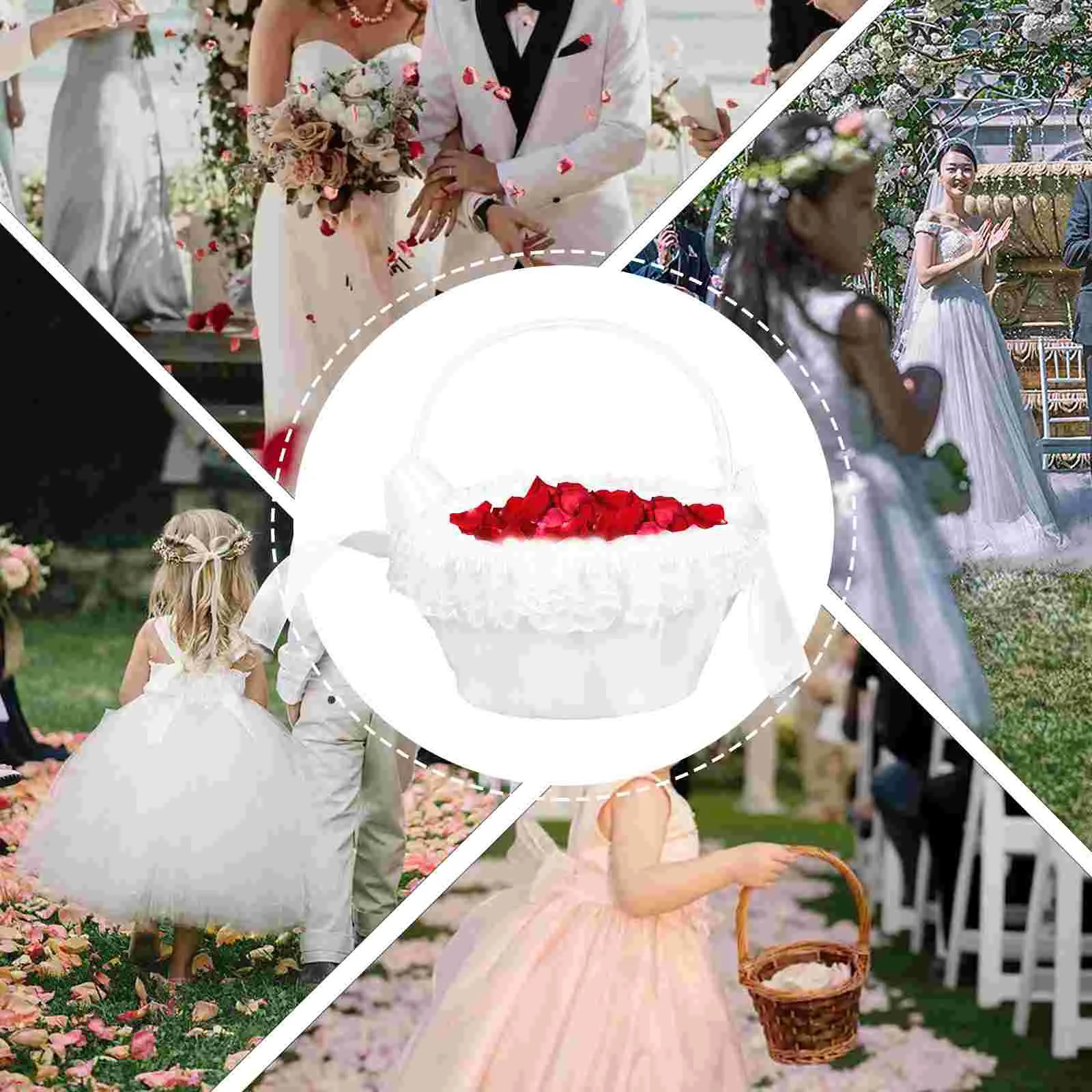 Exquisite Decorative Beautiful Satin Lace Multipurpose Party Flower Basket Wedding Flower Basket Ceremony Basket
Exquisite Decorative Beautiful Satin Lace Multipurpose Party Flower Basket Wedding Flower Basket Ceremony Basket