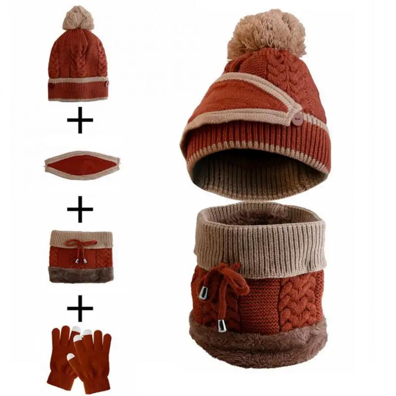 2021 Зимняя шерстяная шапка, женская вязаная шапка из четырех частей для улицы и верховой езды, осенне-зимняя Кепка с узором, теплый плотный ко... 
2021 Зимняя шерстяная шапка, женская вязаная шапка из четырех частей для улицы и верховой езды, осенне-зимняя Кепка с узором, теплый плотный ко...