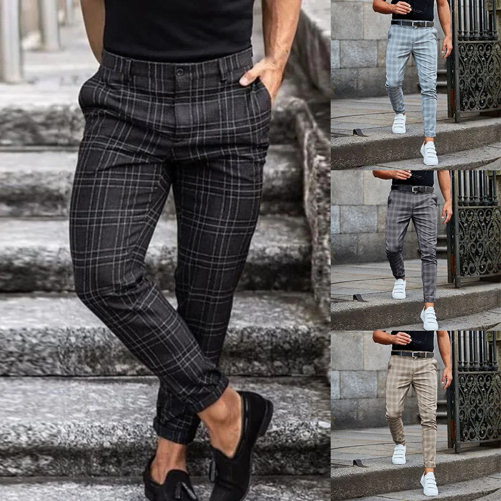 Men Clothing Hot Men's Pants Business Plaid Slim Spring Autumn Mid-rise Checkered Pattern Pencil Pants For Men Streetwear New
Men Clothing Hot Men's Pants Business Plaid Slim Spring Autumn Mid-rise Checkered Pattern Pencil Pants For Men Streetwear New
