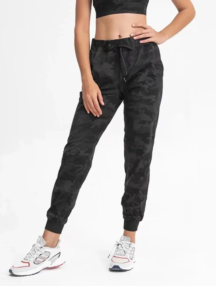 

Женские эластичные леггинсы Lulu для фитнеса и бега с двумя боковыми карманами камуфляжные свободные спортивные обтягивающие брюки до щиколотки для активного отдыха