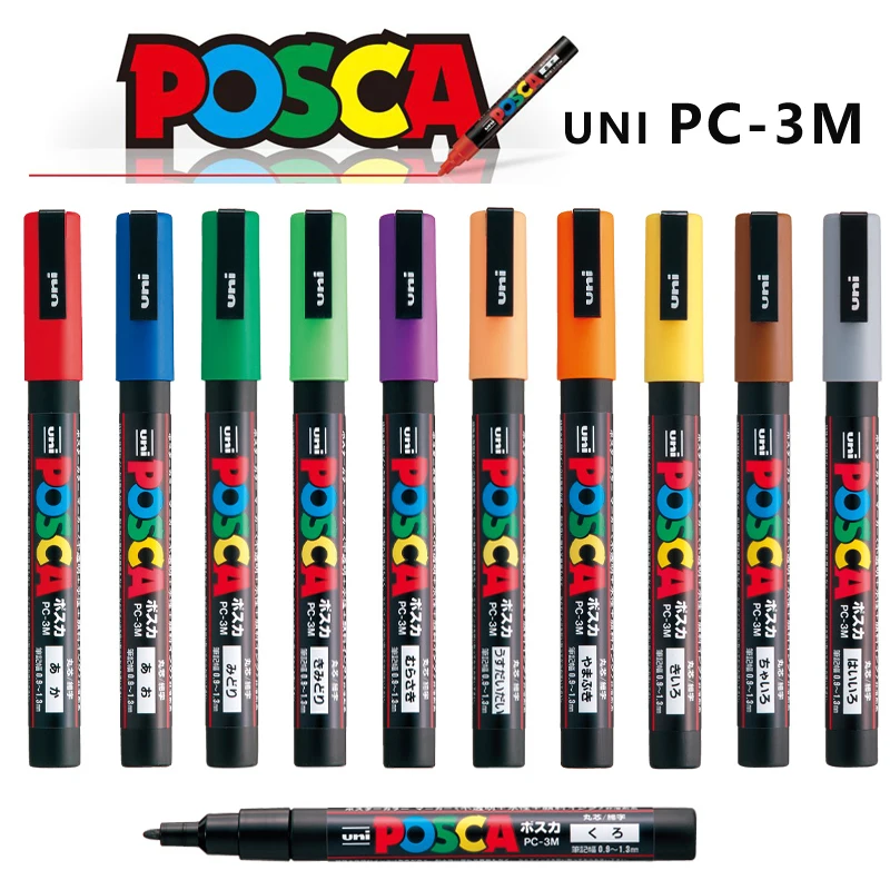 

1 шт. Uni Poscas цветные акриловые маркеры, фоторучка 0,9 мм-1,3 мм, поп-постер, рекламный знак, граффити, ручка, краска ручки