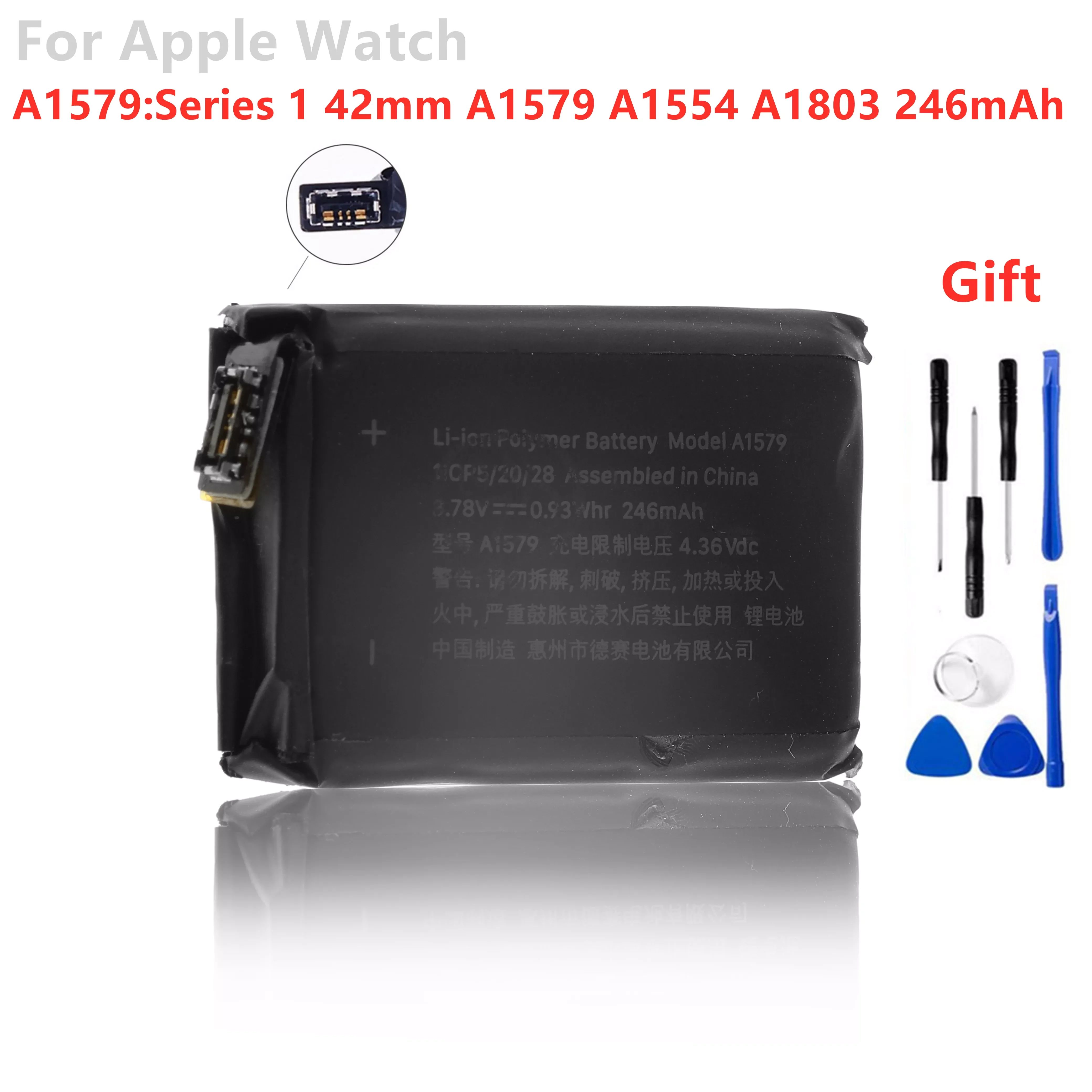 A1579 Original Battery For Apple Watch Series 1 42mm A1579 A1554 A1803 246mAh + Free Tools
A1579 Original Battery For Apple Watch Series 1 42mm A1579 A1554 A1803 246mAh + Free Tools