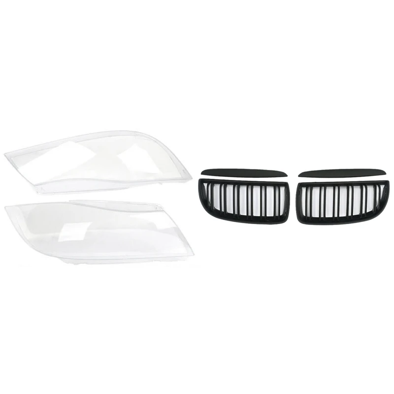 1 Set Front Bumper Kidney Grill Dual Slat Grilles & 1 Pcs Car Headlight Xenon Lens Shell Cover
1 Set Front Bumper Kidney Grill Dual Slat Grilles & 1 Pcs Car Headlight Xenon Lens Shell Cover