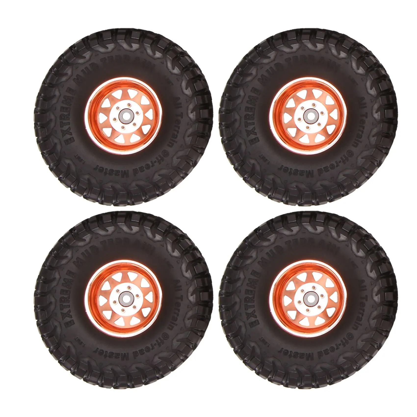 

4PCS Deep Dish Wagon 120mm 1.9 Beadlock Wheel Rim Tire Set for 1/10 RC Crawler Car Axial SCX10 Traxxas TRX4 RC4WD D90,A