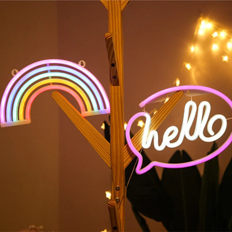 Rainbow LED Lights Neon Light Sign Bedroom Decor Neon Sign Night Lamp for Rooms Wall Art Bar Party USB or Battery Powered
Rainbow LED Lights Neon Light Sign Bedroom Decor Neon Sign Night Lamp for Rooms Wall Art Bar Party USB or Battery Powered
