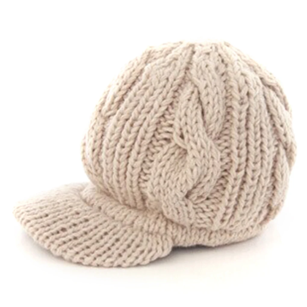 Fall Winter Knit Hat Girl Warm stripe Skullies Cap Women Wool Knitted Hats Newsboy Cap Hat Visor Beret Brim Lady 
Fall Winter Knit Hat Girl Warm stripe Skullies Cap Women Wool Knitted Hats Newsboy Cap Hat Visor Beret Brim Lady