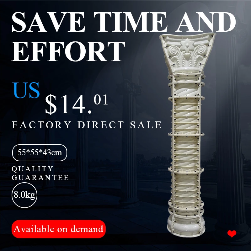 Moulds 30cm 11.81in Threaded column ABS Plastic Durable Round Concrete Pedestal Column Mold with Beak, Leaves &Plain Embossing
Moulds 30cm 11.81in Threaded column ABS Plastic Durable Round Concrete Pedestal Column Mold with Beak, Leaves &Plain Embossing