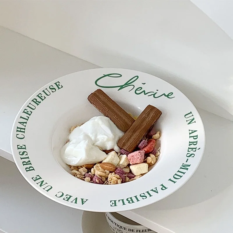 French Ceramic Pasta Plate Straw Hat Plate for Food Western Meal Plate Yogurt Grain Dessert Plate Breakfast Plate
French Ceramic Pasta Plate Straw Hat Plate for Food Western Meal Plate Yogurt Grain Dessert Plate Breakfast Plate