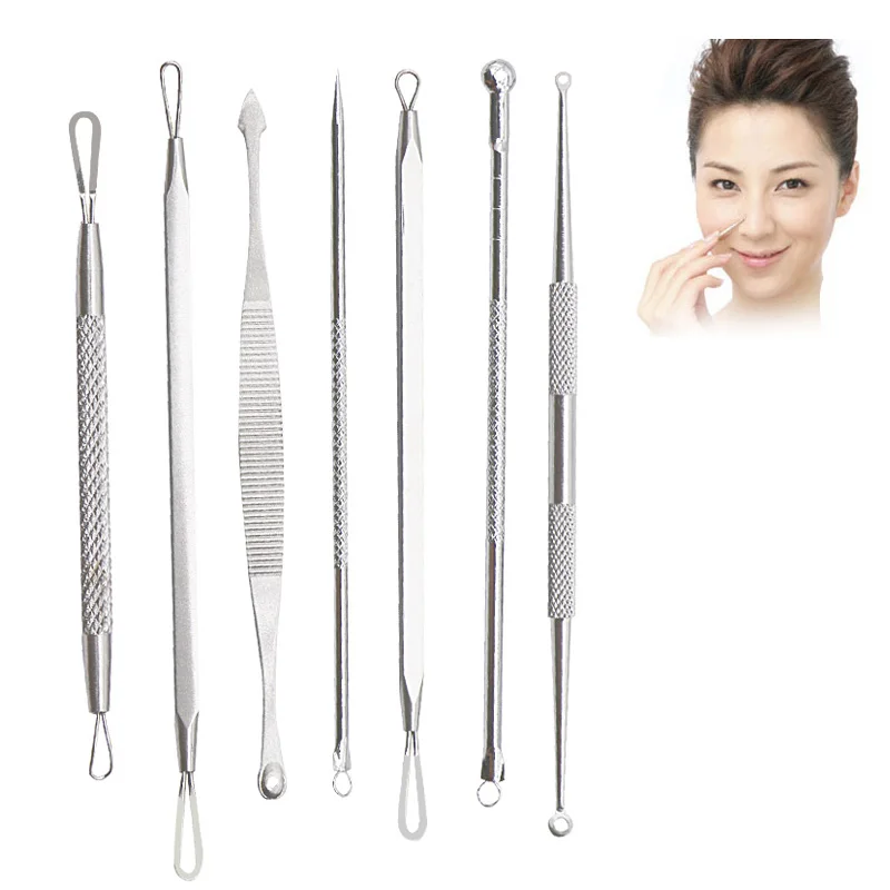 7pcs/set Acne Tweezer Pimple Needle Set Blackhead Remover Acne Clip Face Pore Cleanser Stainless Steel Needles Face Beauty Tool
7pcs/set Acne Tweezer Pimple Needle Set Blackhead Remover Acne Clip Face Pore Cleanser Stainless Steel Needles Face Beauty Tool