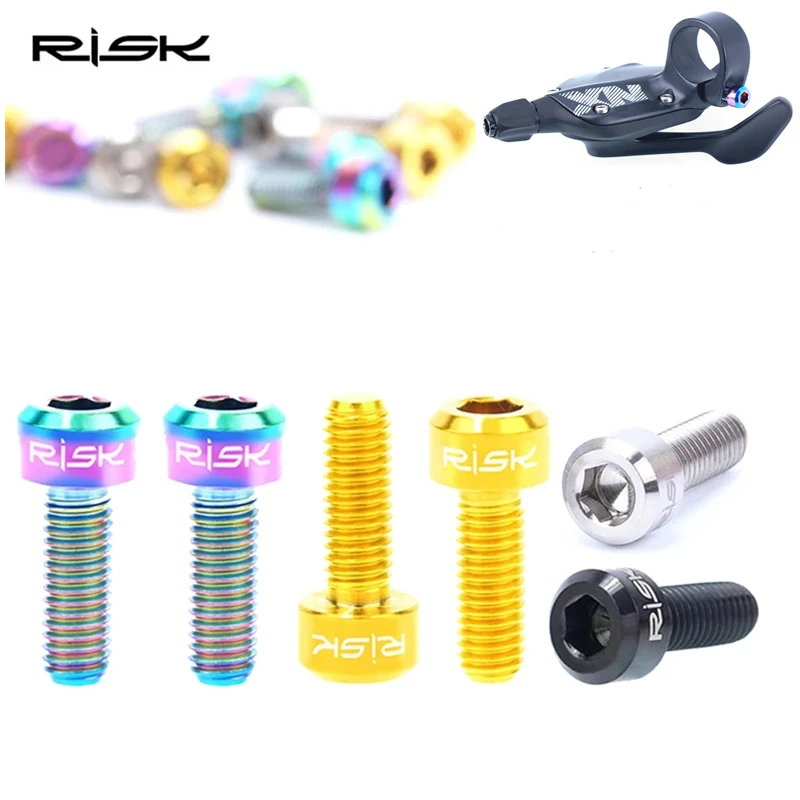 RISK M5*14mm Road Mountain Bicycle Derailleur Lever Fixing Titanium Alloy Screws Cycling Brake Fixed Handle Bolts
RISK M5*14mm Road Mountain Bicycle Derailleur Lever Fixing Titanium Alloy Screws Cycling Brake Fixed Handle Bolts