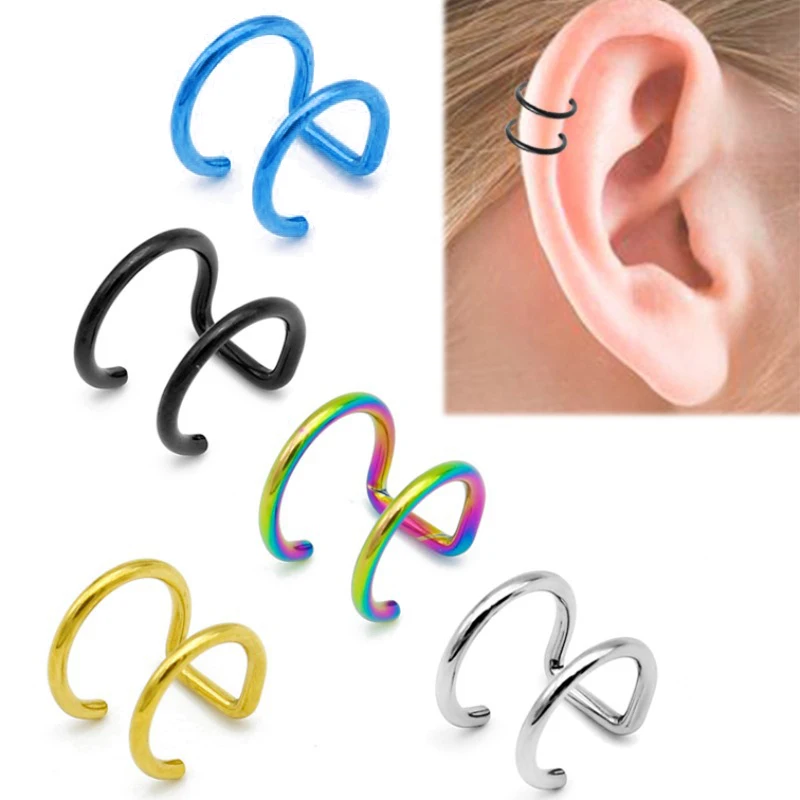 1Pair Fake Piercing Ear Cuff Black Non-Piercing Ear Clip Earrings for Women Men Cartilage Earring Cuff Piercing Oreja Jewelry
1Pair Fake Piercing Ear Cuff Black Non-Piercing Ear Clip Earrings for Women Men Cartilage Earring Cuff Piercing Oreja Jewelry