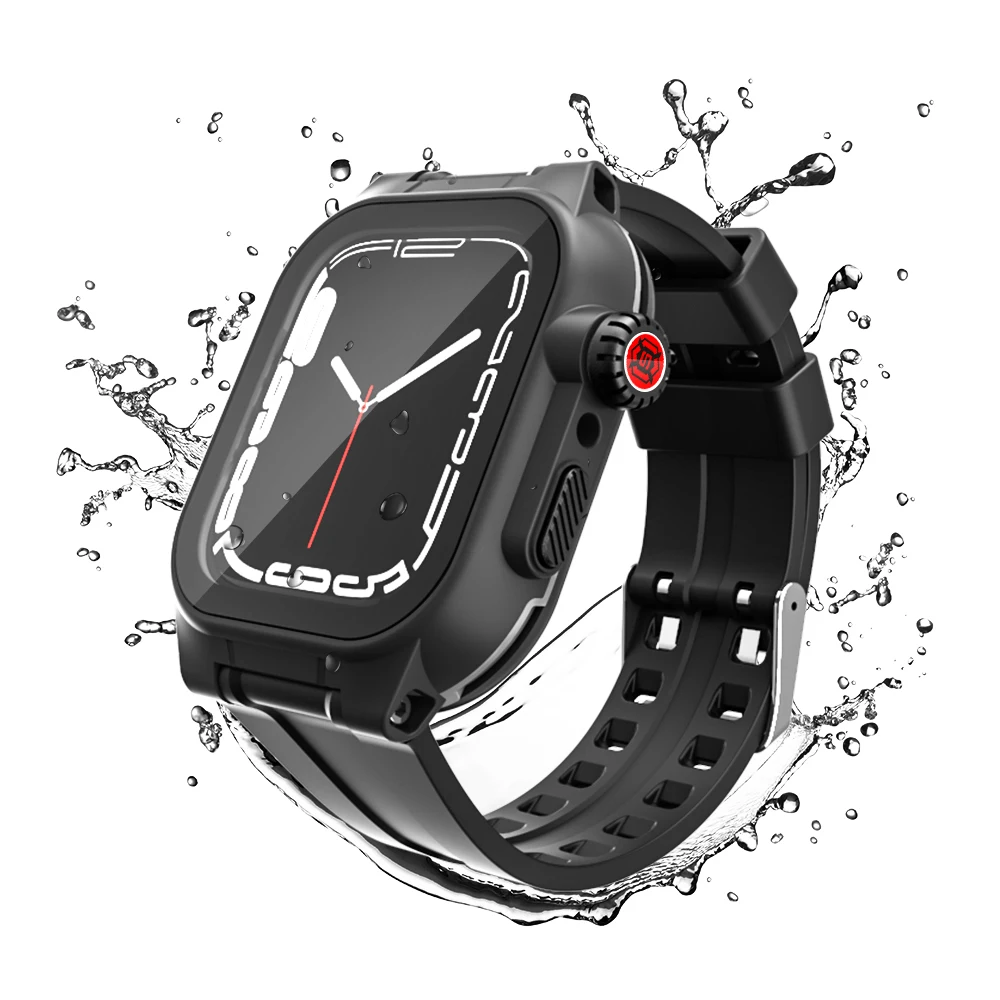 SHELLBOX Waterproof Sport Watch Case For Apple watch 7 Silicone Strap for Apple Watch Series 7 41mm 45mm
SHELLBOX Waterproof Sport Watch Case For Apple watch 7 Silicone Strap for Apple Watch Series 7 41mm 45mm