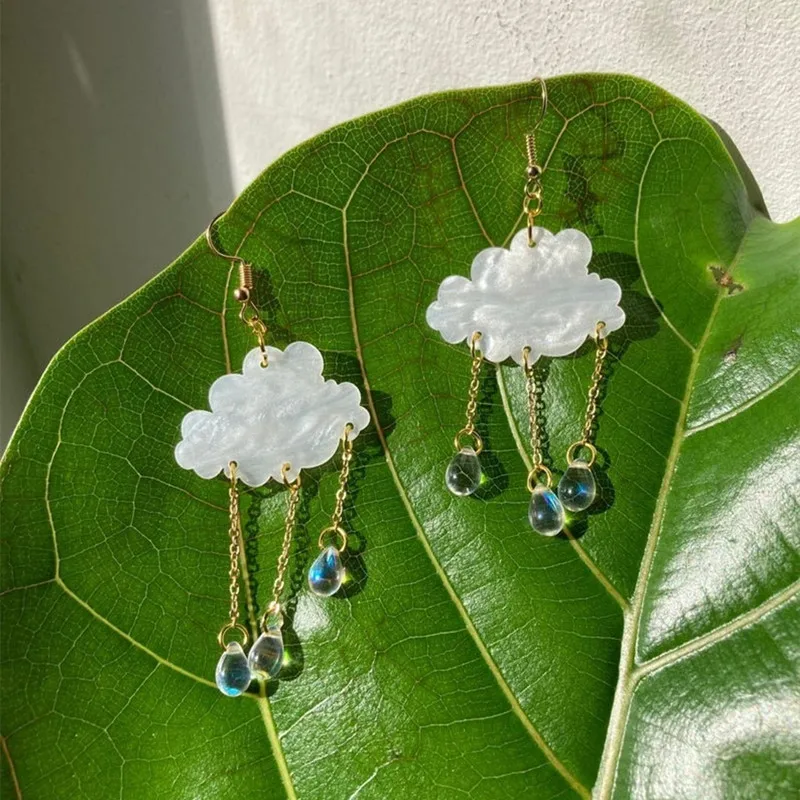Fashion Acrylic Rain Cloud Earrings, L Crystal Teardrop Earrings, Handmade Jewelry, Cute Cloud Earrings, Gifts for Women
Fashion Acrylic Rain Cloud Earrings, L Crystal Teardrop Earrings, Handmade Jewelry, Cute Cloud Earrings, Gifts for Women