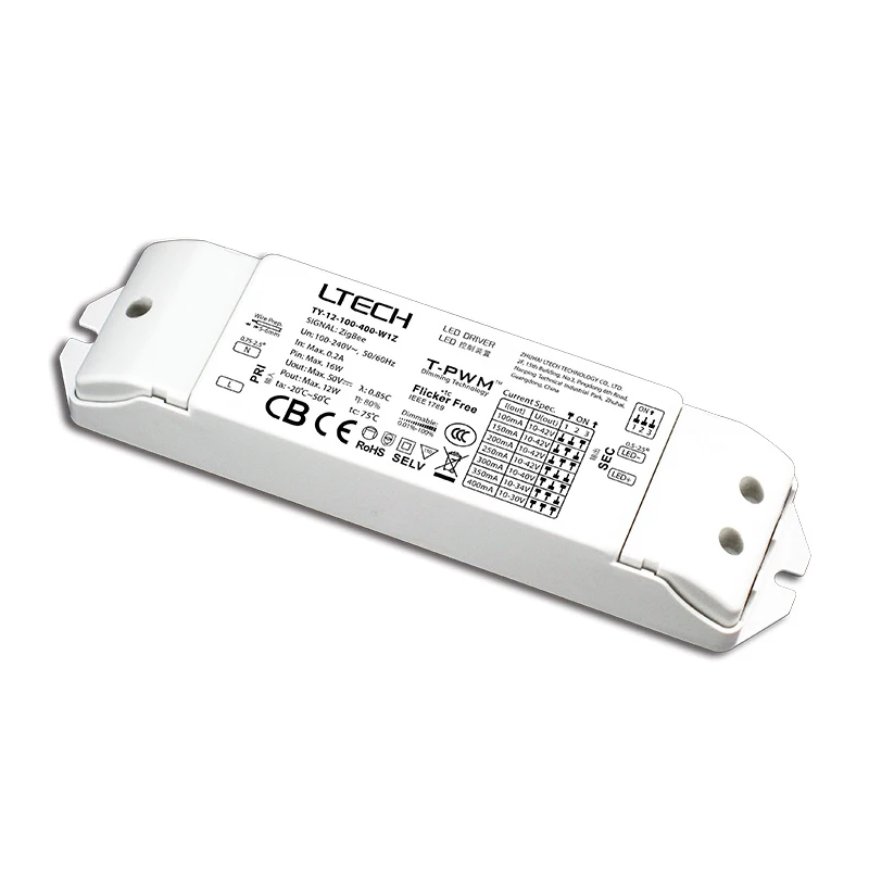 LTECH New Dimmable Intelligent LED Driver AC 100-240V In 12W 100-400mA Tuya Zigbee CC Constant Current Drive TY-12-100-400-W1Z
LTECH New Dimmable Intelligent LED Driver AC 100-240V In 12W 100-400mA Tuya Zigbee CC Constant Current Drive TY-12-100-400-W1Z