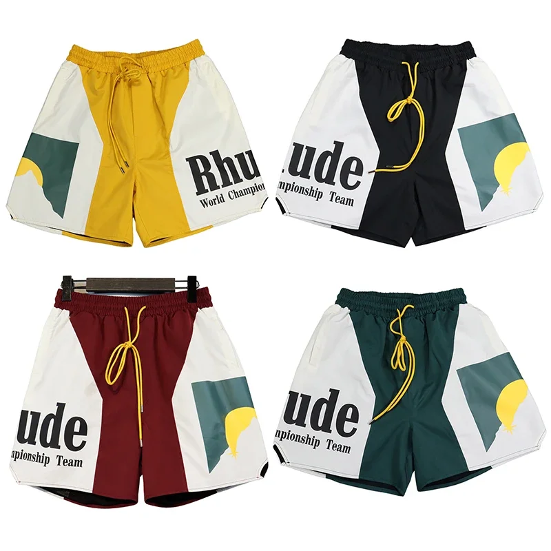2023 Sunset Letter Logo Rhude Breeches Men Women High Quality 1:1 Drawstring Inside Mesh Black Green Red Yellow RHUDE Shorts
2023 Sunset Letter Logo Rhude Breeches Men Women High Quality 1:1 Drawstring Inside Mesh Black Green Red Yellow RHUDE Shorts