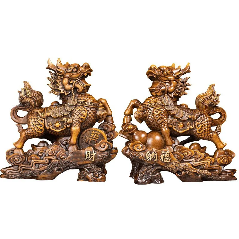 24*12*25CM Resin Chinese Mascot Kirin Mythical Beast Statue Home Living Room Office Feng Shui Lucky Decorations Home Office Gift 
24*12*25CM Resin Chinese Mascot Kirin Mythical Beast Statue Home Living Room Office Feng Shui Lucky Decorations Home Office Gift
