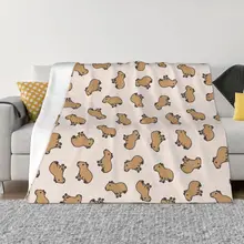 Capybara Blankets Fleece All Season Wild Animals Of South America Portable Thin Throw Blankets for Sofa Car Bedding Throws