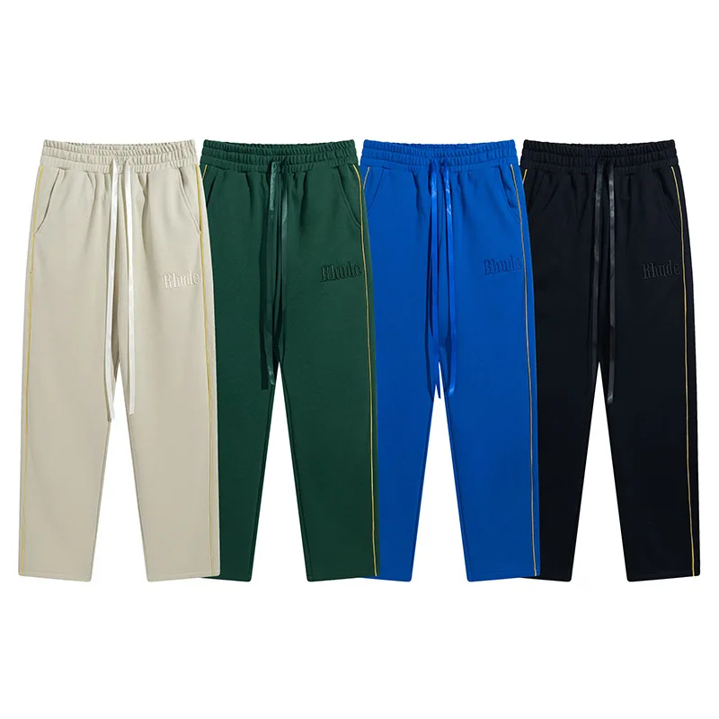 Men Women Casual Pants Drawstring Ribbon Classic Logo Embroidery Mens Fashion Sweatpants Green Apricot Trousers Pantalon Homme
Men Women Casual Pants Drawstring Ribbon Classic Logo Embroidery Mens Fashion Sweatpants Green Apricot Trousers Pantalon Homme