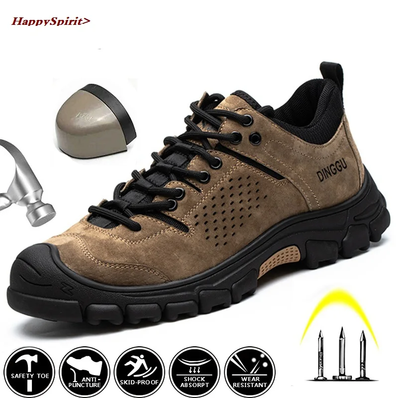 New Men Work Shoes Steel Toe Breathable Rubber Anti-Smash Construction Work Safety Boots Industrial Security Man Boots 39-44 45
New Men Work Shoes Steel Toe Breathable Rubber Anti-Smash Construction Work Safety Boots Industrial Security Man Boots 39-44 45