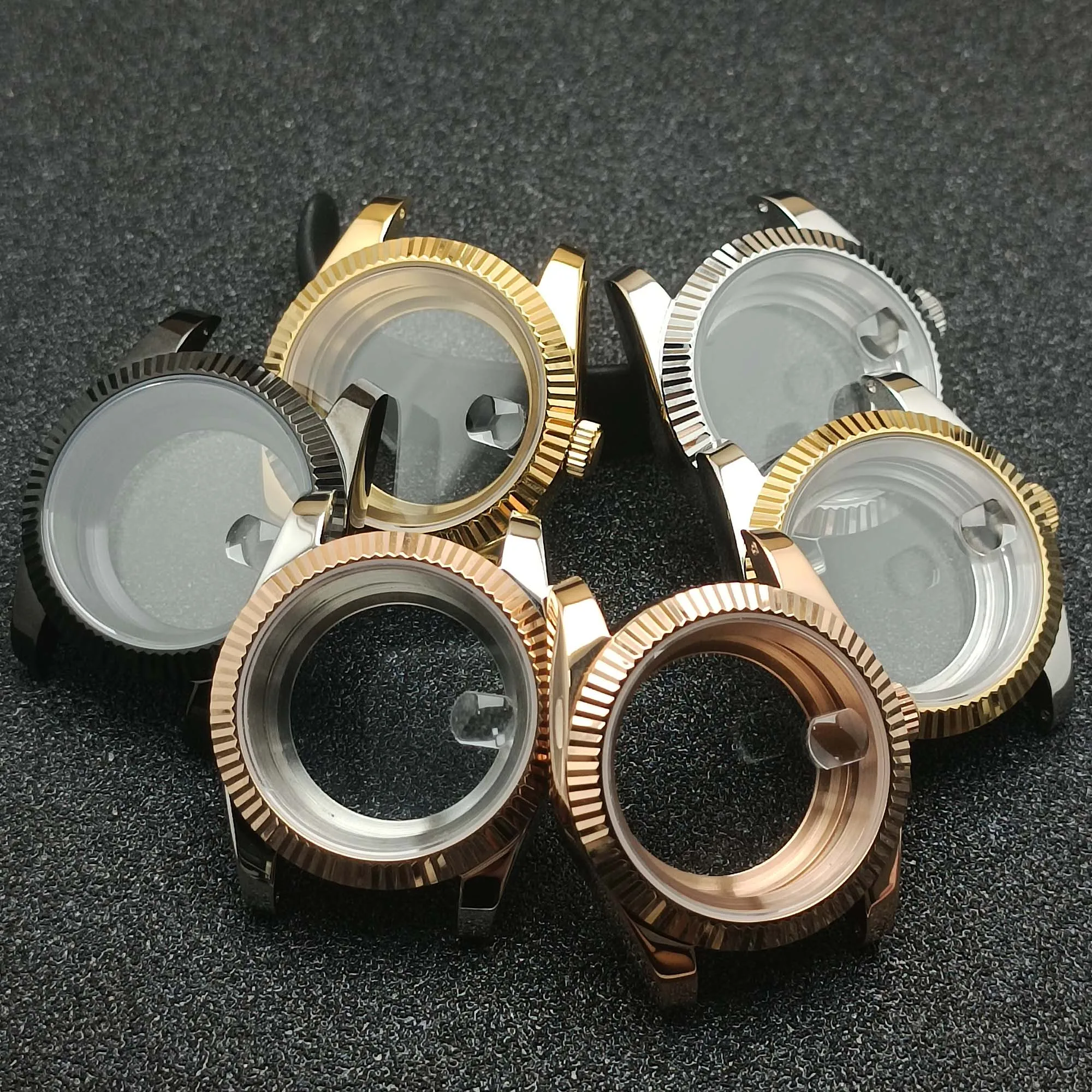 39mm stainless steel case for men, sapphire glass suitable for NH35/NH36 movement watch repair and modification accessories
39mm stainless steel case for men, sapphire glass suitable for NH35/NH36 movement watch repair and modification accessories
