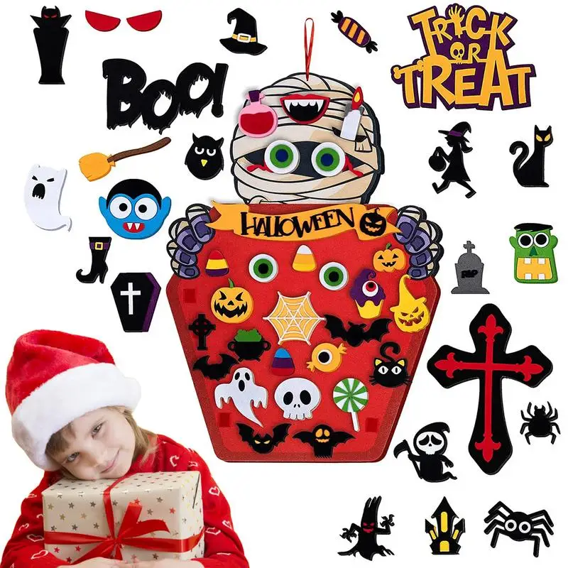 Войлочные поделки для Хэллоуина, войлочная доска для малышей, подарок на Хэллоуин для детей, подвесная дверь, настенное украшение, игрушка Монтессори
Войлочные поделки для Хэллоуина, войлочная доска для малышей, подарок на Хэллоуин для детей, подвесная дверь, настенное украшение, игрушка Монтессори