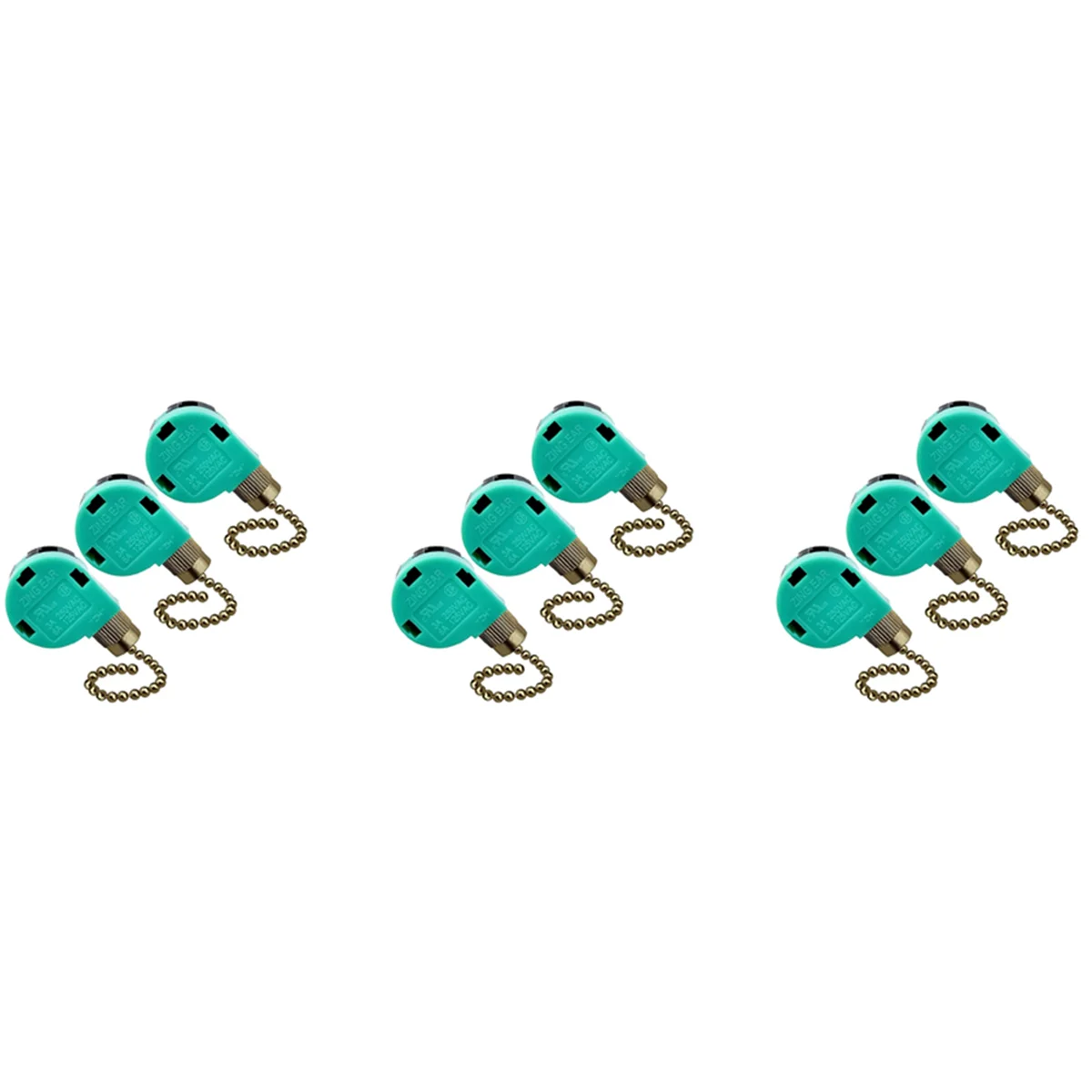 9 Pack Ceiling Fan Switch 3 Speed 4 Wire ZE-268S6 Fan Pull Chain Switch Replacement Speed Control Switch
9 Pack Ceiling Fan Switch 3 Speed 4 Wire ZE-268S6 Fan Pull Chain Switch Replacement Speed Control Switch