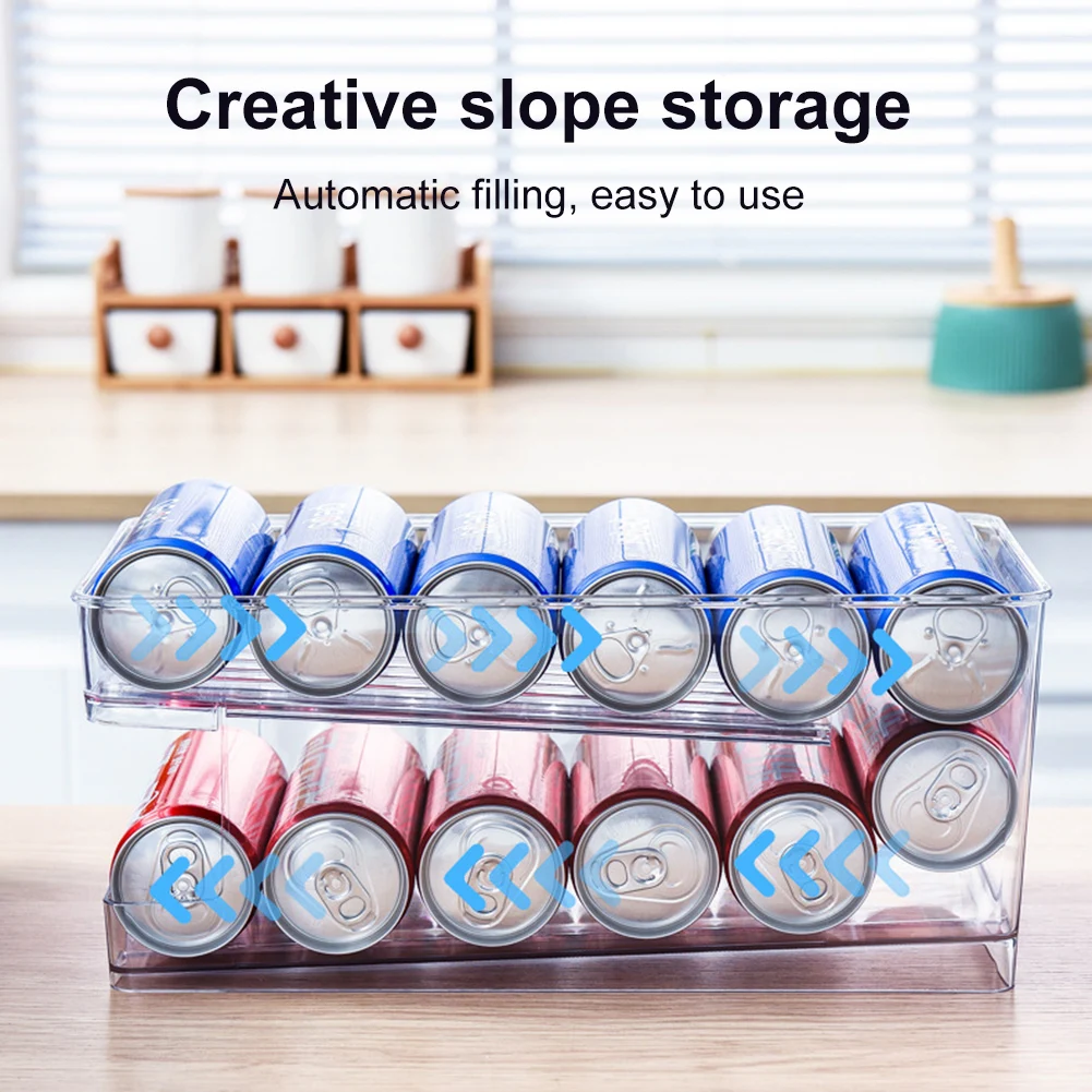 Double Layer Can Holder Water Bottle For Refrigerator Automatic Rolling Beer Soda Can Rack Organizer Transparent Dispenser Bin
Double Layer Can Holder Water Bottle For Refrigerator Automatic Rolling Beer Soda Can Rack Organizer Transparent Dispenser Bin