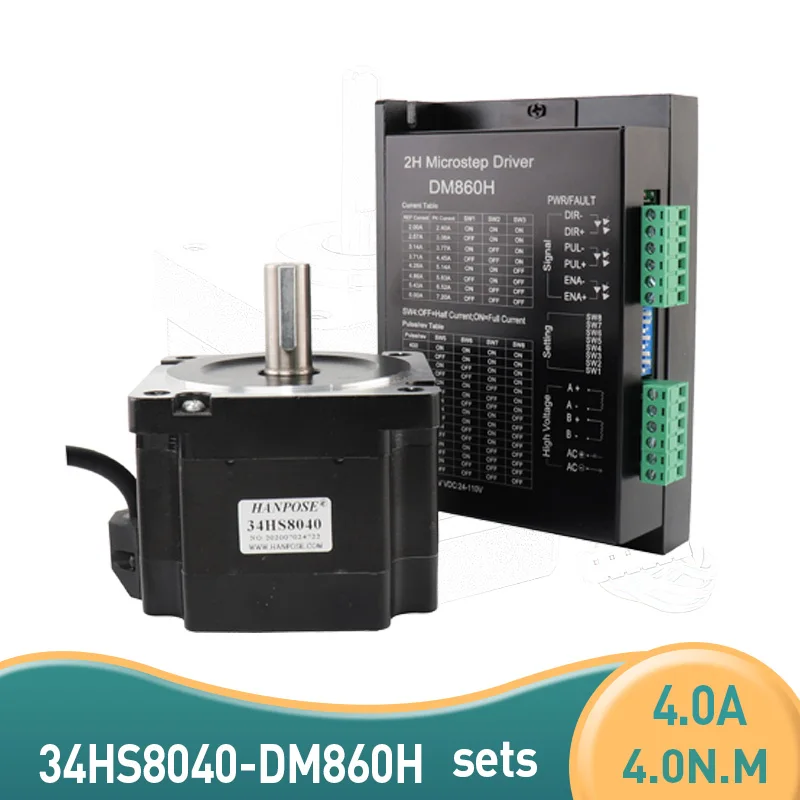 Шаговый двигатель NEMA 34 5,0 А, 6 Н · м, 86x98 мм, 14 мм, 34HS9850 + DM860H, приводной шаговый двигатель для гравировального станка с ЧПУ, высокий крутящий момент
Шаговый двигатель NEMA 34 5,0 А, 6 Н · м, 86x98 мм, 14 мм, 34HS9850 + DM860H, приводной шаговый двигатель для гравировального станка с ЧПУ, высокий крутящий момент