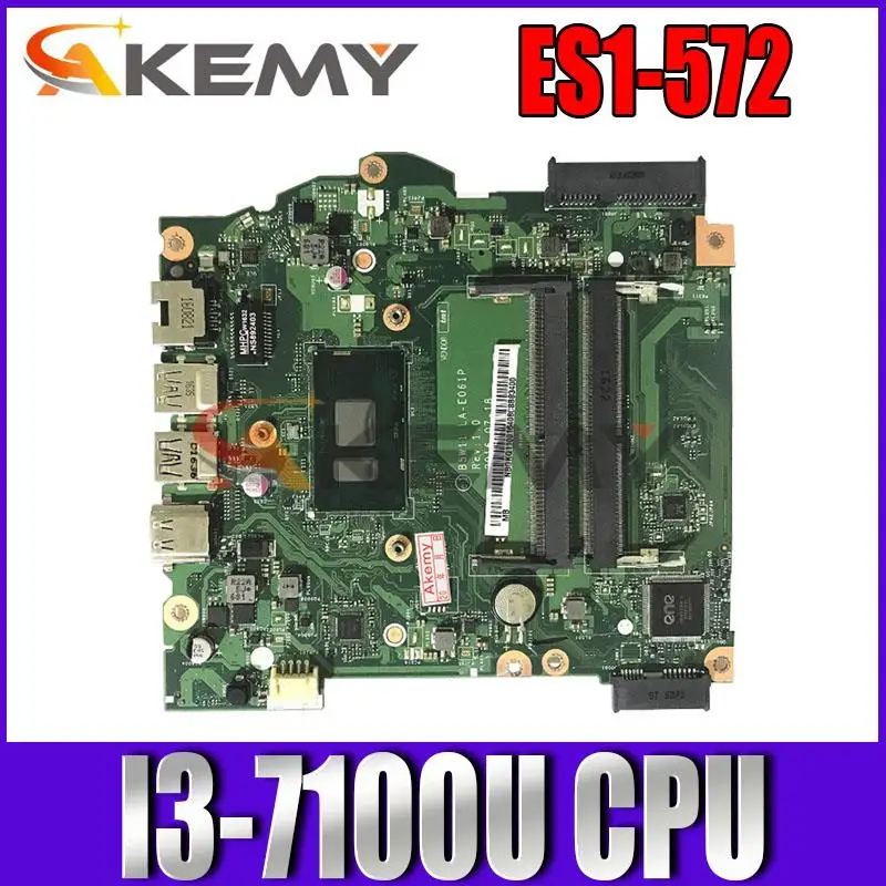 

Для ACER Aspire ES1-572 материнская плата для ноутбука NBGKQ11001 B5W11 LA-E061P материнская плата для ноутбука SR2ZW I3-7100U CPU DDR4 100% тест