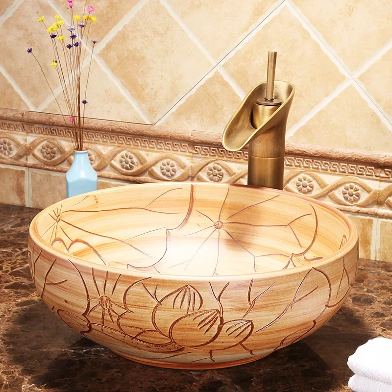 Art Inter-Platform Basin Bathroom Inter-Platform Basin Bathroom Washbasin Ceramic Sink Vintage Marble Table Basin
Art Inter-Platform Basin Bathroom Inter-Platform Basin Bathroom Washbasin Ceramic Sink Vintage Marble Table Basin