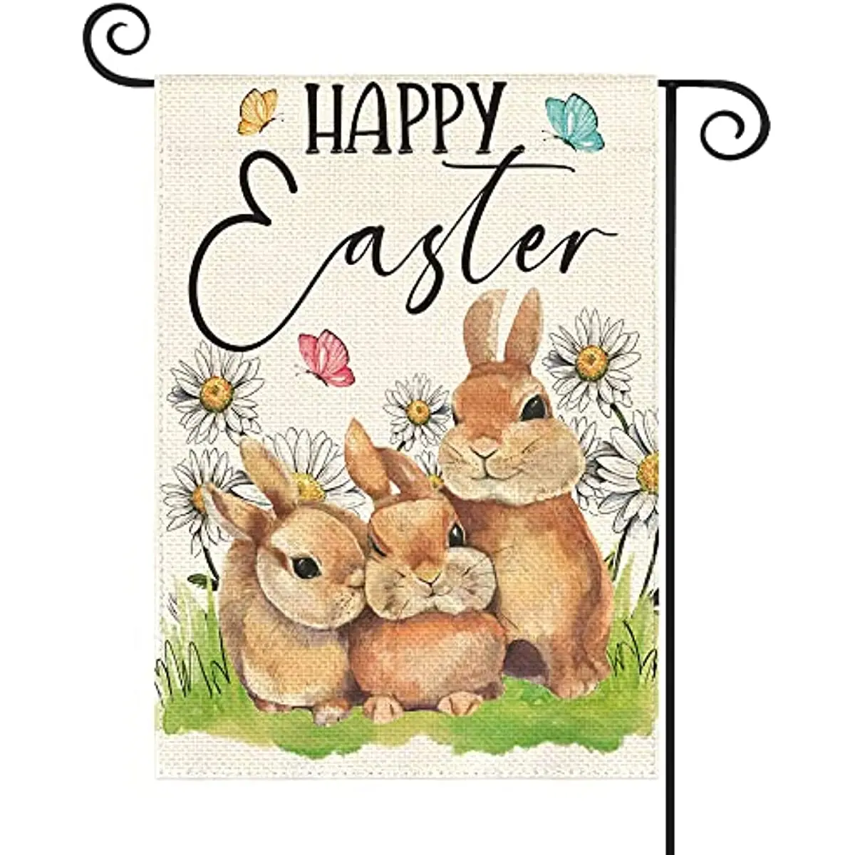 Cute Rabbits Bunny Happy Easter Bunny Garden Flag 12x18 Inch Double Sided Outside Daisy Yard Outdoor Flag Line Polyester
Cute Rabbits Bunny Happy Easter Bunny Garden Flag 12x18 Inch Double Sided Outside Daisy Yard Outdoor Flag Line Polyester