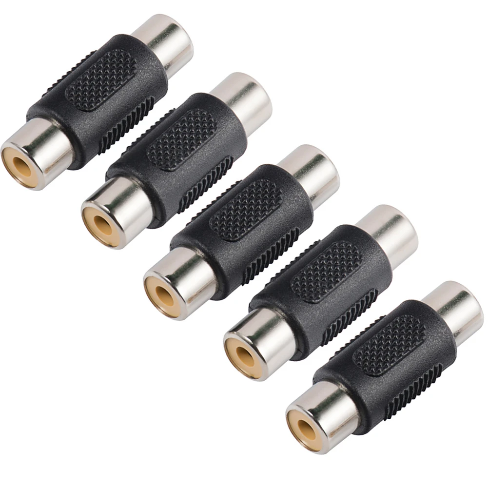 RCA Female Connectors 31.7x10.8mm 5 Pcs Adapter Audio Black Cable Connector Coupler Female To Female Jack Plug
RCA Female Connectors 31.7x10.8mm 5 Pcs Adapter Audio Black Cable Connector Coupler Female To Female Jack Plug