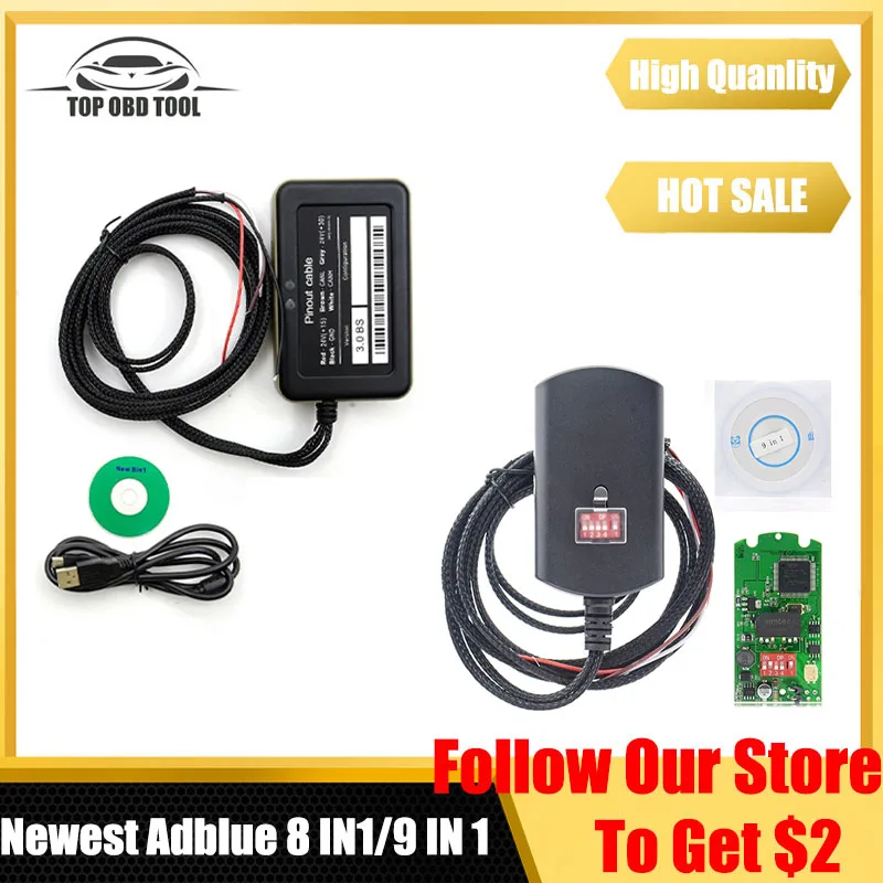 Newest Adblue 8 IN1 / 9 IN 1 Emulation Box With Programing Adapter Truck Diagnostic Tool OBD2 Scanner For Multi-Brand Trucks
Newest Adblue 8 IN1 / 9 IN 1 Emulation Box With Programing Adapter Truck Diagnostic Tool OBD2 Scanner For Multi-Brand Trucks