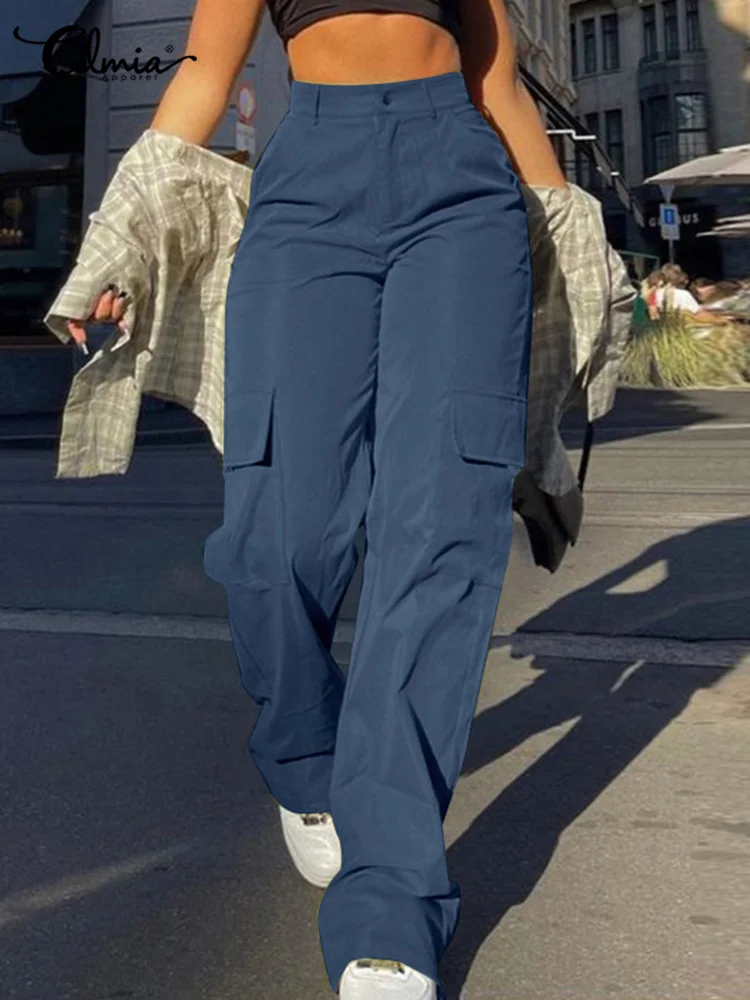 2022 Celmia Streetwear Cargo Pant Women Pockets Back Elastic Waist All-match Pantalones De Mujer Casual Fashion Thin Trousers
2022 Celmia Streetwear Cargo Pant Women Pockets Back Elastic Waist All-match Pantalones De Mujer Casual Fashion Thin Trousers