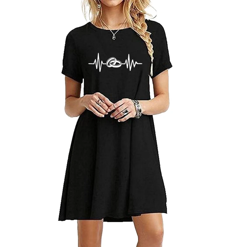 Women Dress Summer Print Solid Color O-Neck Long T-shirt Casual Sexy Short Sleeve Fashion Female Mini Dresses
Women Dress Summer Print Solid Color O-Neck Long T-shirt Casual Sexy Short Sleeve Fashion Female Mini Dresses