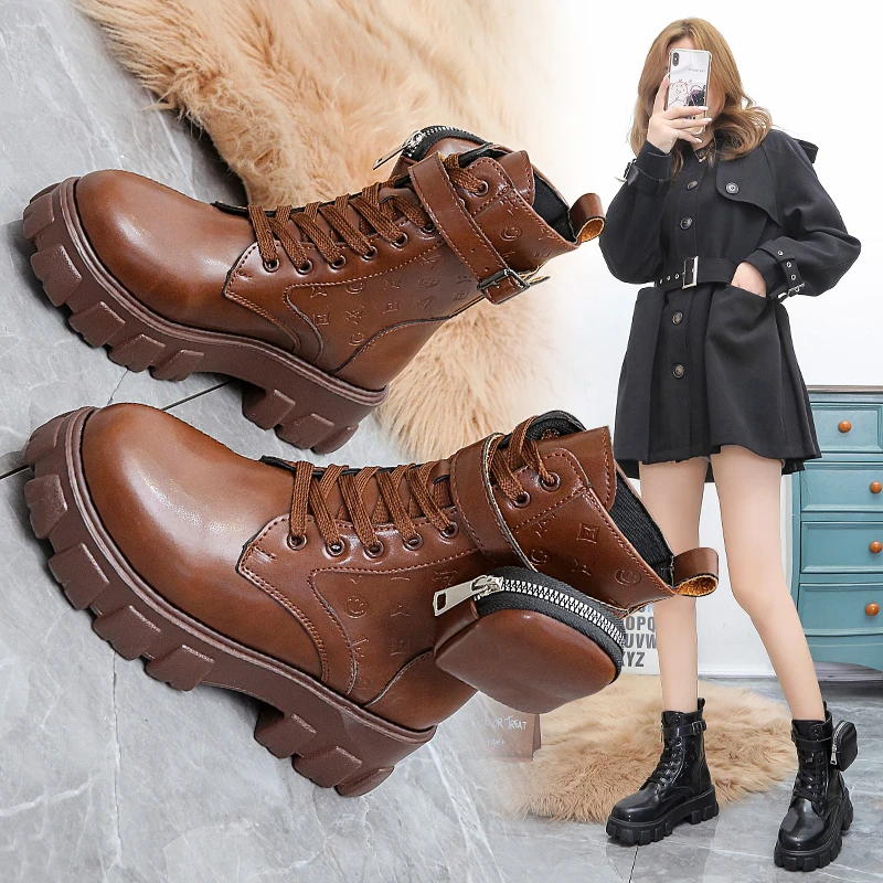 Wholesale New Botas Women's Motorcycle Ankle Boots Women's Lace up Platform Spring Leather Oxford Shoes Women's Botas Mujer Bag
Wholesale New Botas Women's Motorcycle Ankle Boots Women's Lace up Platform Spring Leather Oxford Shoes Women's Botas Mujer Bag