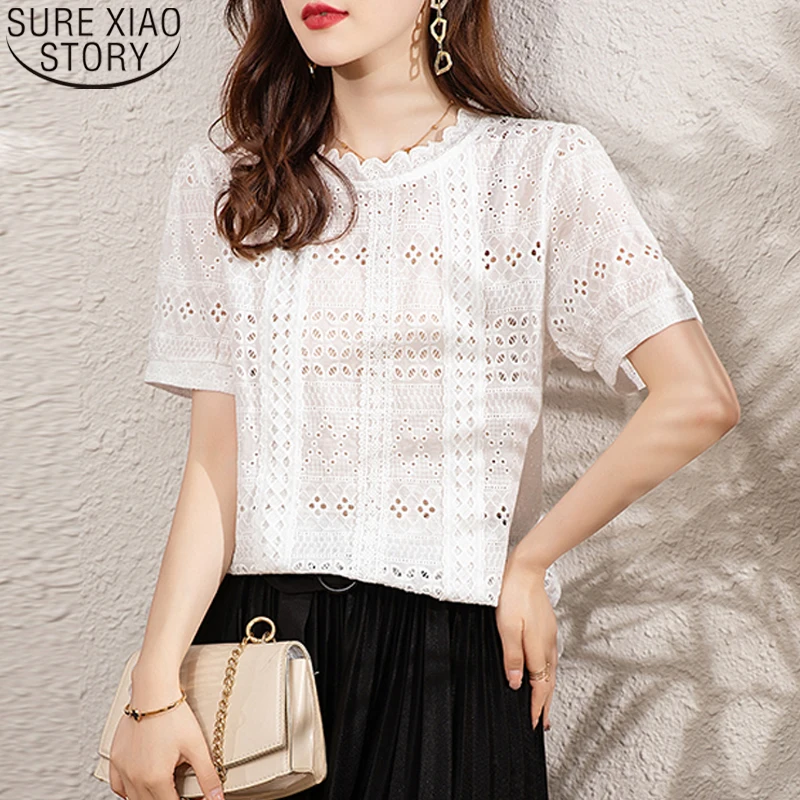 White Blouse Women Tops 2022 Summer Hollow Out Shirt Short Sleeve Cotton Shirt French Style Fashion S-4XL Loose Clothes 21601
White Blouse Women Tops 2022 Summer Hollow Out Shirt Short Sleeve Cotton Shirt French Style Fashion S-4XL Loose Clothes 21601