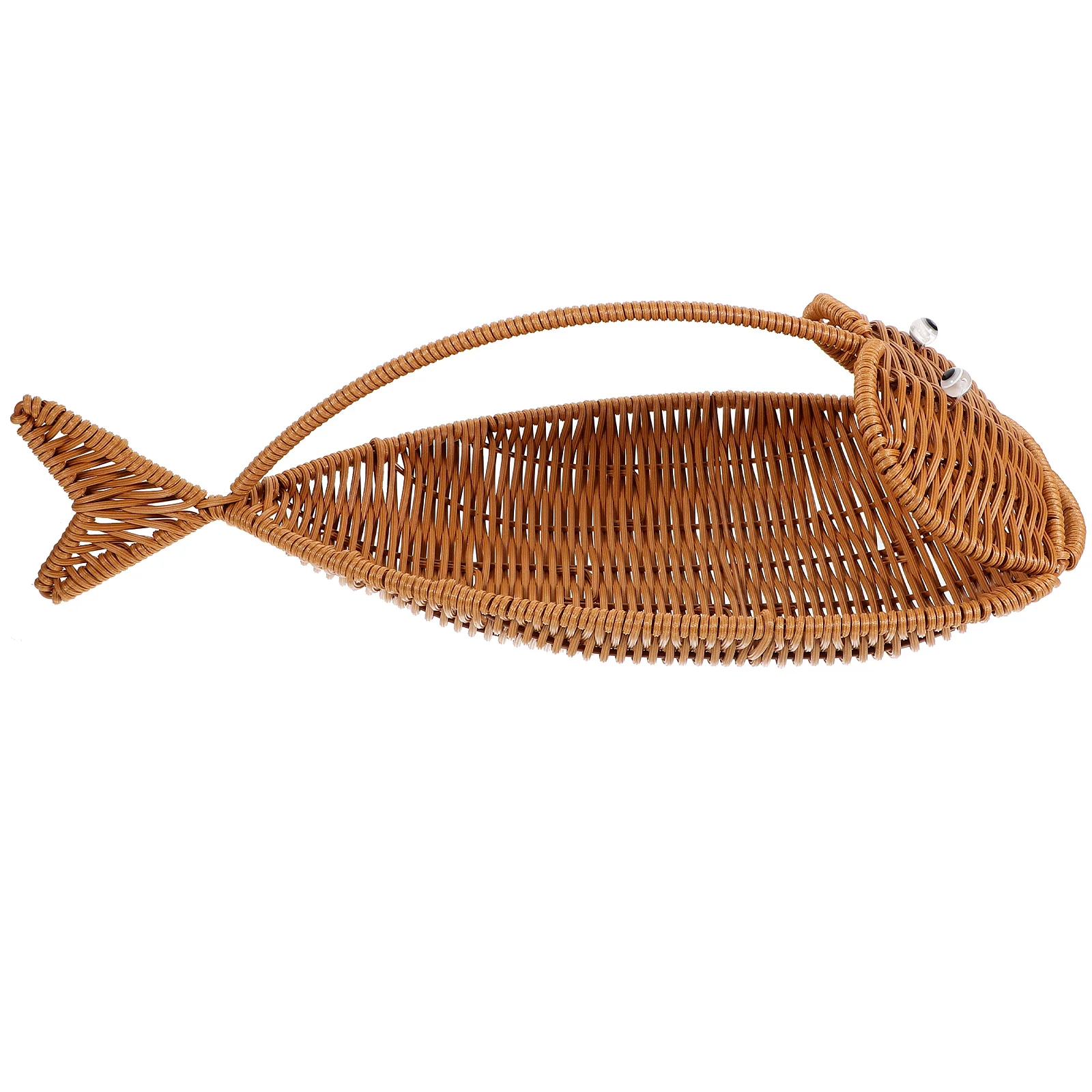 Storage Basket Woven Fish Shape Imitation Rattan Bread Container Fruit Holder For Kitchen Countertop
Storage Basket Woven Fish Shape Imitation Rattan Bread Container Fruit Holder For Kitchen Countertop