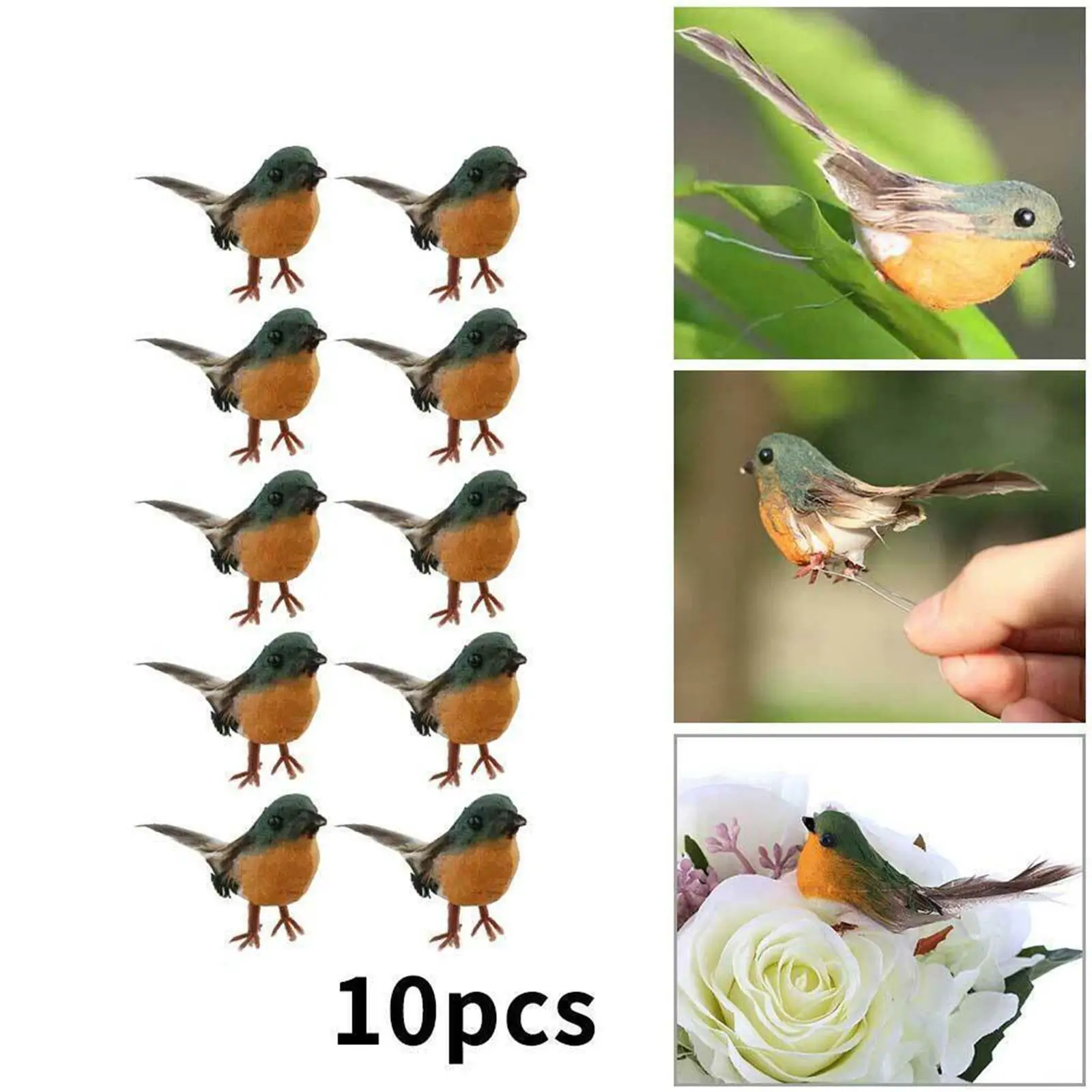 Foam Feather Artificial Birds Vividly Sparrow Garden Emulation Decoration Xmas Tree Robin Home Outdoor Yard Ornaments Randomly
Foam Feather Artificial Birds Vividly Sparrow Garden Emulation Decoration Xmas Tree Robin Home Outdoor Yard Ornaments Randomly