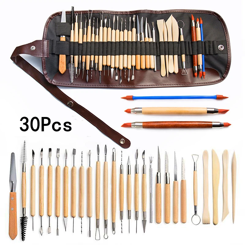 

Multi-tools Ceramics Clay Sculpture Polymer tool set Beginner's DIY Craft Sculpting Pottery Modeling Carving Smoothing Wax Kit