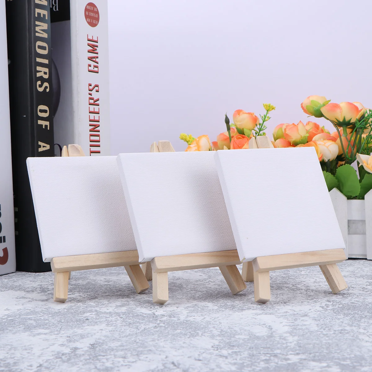 10PCS Mini Canvas Panel Wooden Easel Sketchpad Settings for Painting Craft Drawing Decoration Gift and Kids'Learning Education
10PCS Mini Canvas Panel Wooden Easel Sketchpad Settings for Painting Craft Drawing Decoration Gift and Kids'Learning Education