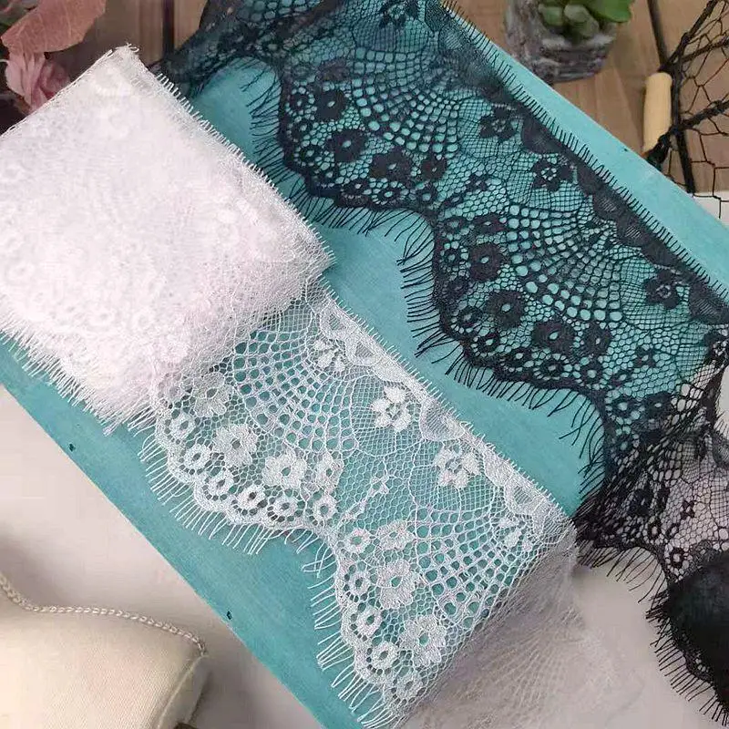 3Y/Lot Eyelash Lace Trim White Black For Clothing Accessory Dress Sewing Applique Costume Lace Fabric 9.5CM Wide
3Y/Lot Eyelash Lace Trim White Black For Clothing Accessory Dress Sewing Applique Costume Lace Fabric 9.5CM Wide