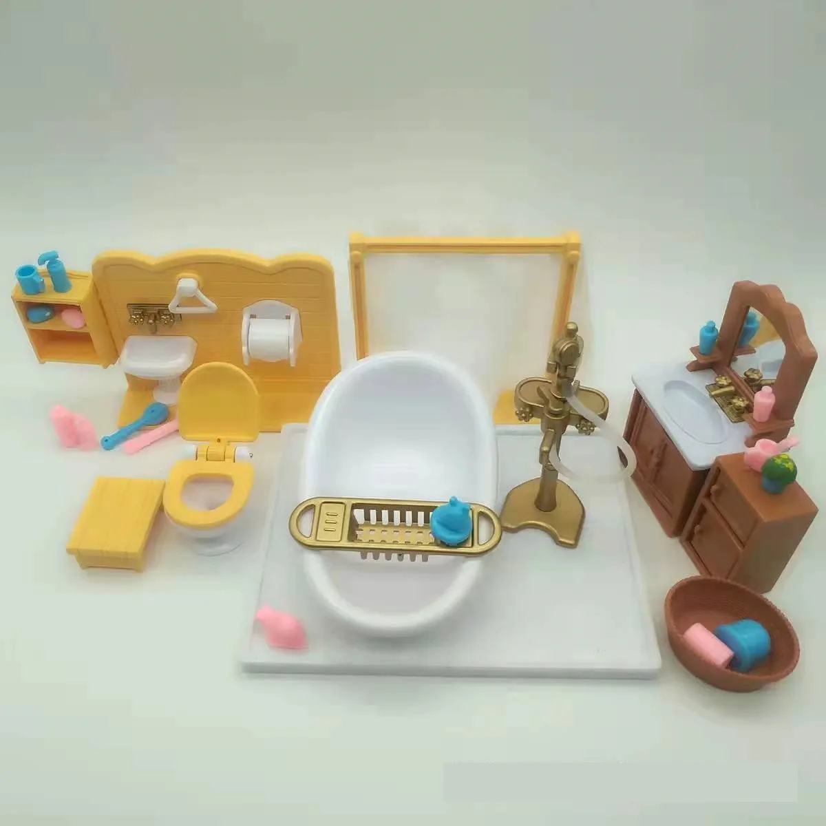 Sweet Family Bathroom Set Mini Furniture Miniature Doll Dollhouse Pretend Toy Birthday Gift Creative Thinking
Sweet Family Bathroom Set Mini Furniture Miniature Doll Dollhouse Pretend Toy Birthday Gift Creative Thinking