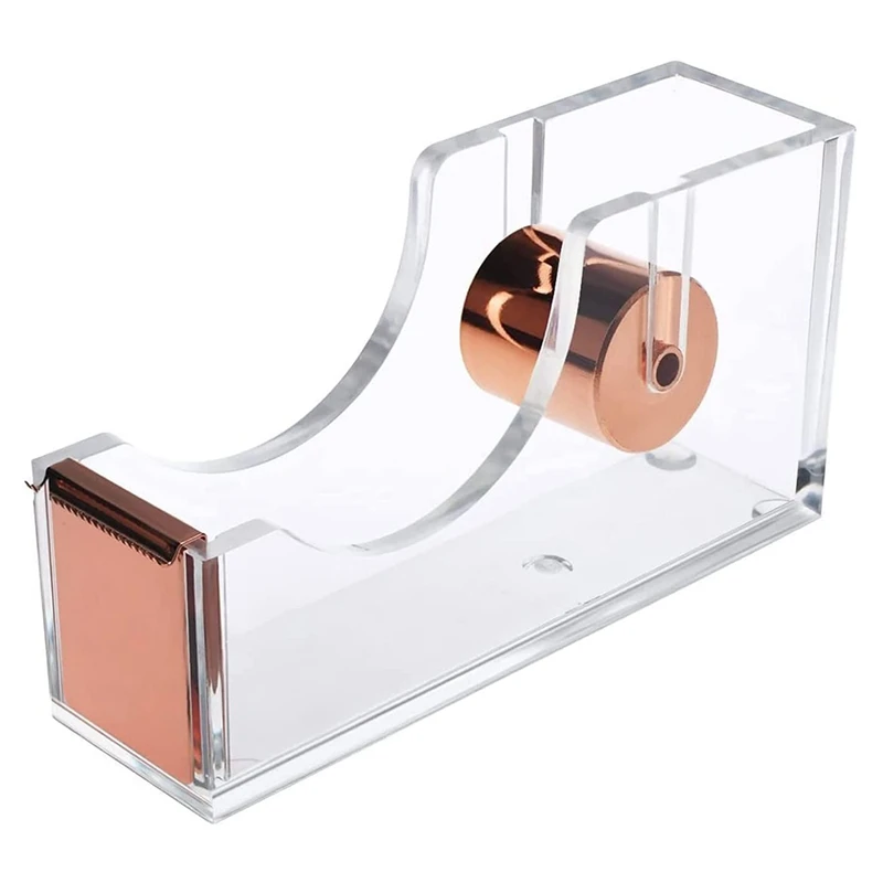 Tape Dispenser, Desk Tape Dispenser Transparent Acrylic Tape Dispenser For School, Home And Office - Rose Gold
Tape Dispenser, Desk Tape Dispenser Transparent Acrylic Tape Dispenser For School, Home And Office - Rose Gold