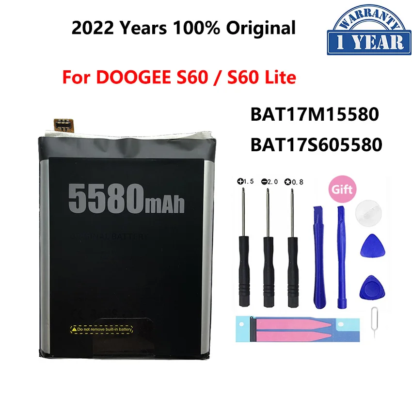 100% New Original BAT17M15580&BAT17S605580 Replacement 5580mAh battery For DOOGEE S60&S60 Lite Smart Phone + Free Tools
100% New Original BAT17M15580&BAT17S605580 Replacement 5580mAh battery For DOOGEE S60&S60 Lite Smart Phone + Free Tools