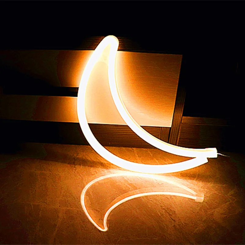 Neon Sign Moon Battery/USB Operated Neon Led Sign for Children's Room Party Home Bar Gift Easter Ramadan Wedding Party Decor
Neon Sign Moon Battery/USB Operated Neon Led Sign for Children's Room Party Home Bar Gift Easter Ramadan Wedding Party Decor
