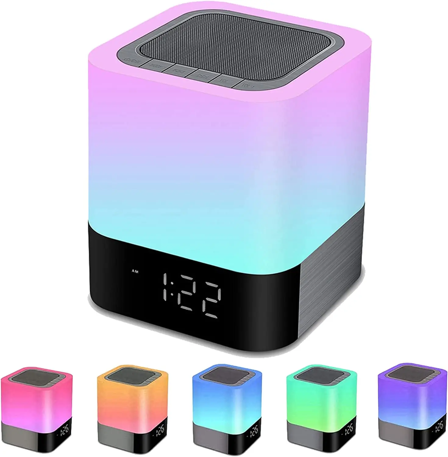 Night Light Bluetooth Speaker, RGB Touch Control Bedside Lamp Dimmable Multi-Color Changing,Bedroom Alarm Clock, Best Gift Ideas
Night Light Bluetooth Speaker, RGB Touch Control Bedside Lamp Dimmable Multi-Color Changing,Bedroom Alarm Clock, Best Gift Ideas