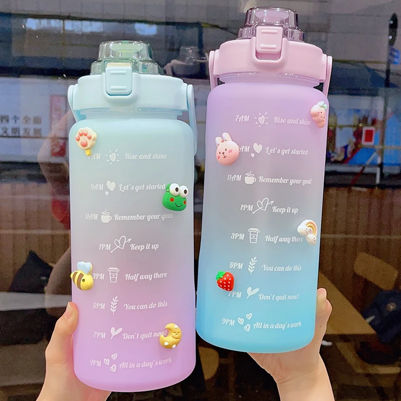 Kawaii2000 мл большая бутылка с маркером времени, наклейка на соломинку, пластиковый спортивный дорожный кувшин для сока, милая портативная буты...
Kawaii2000 мл большая бутылка с маркером времени, наклейка на соломинку, пластиковый спортивный дорожный кувшин для сока, милая портативная буты...