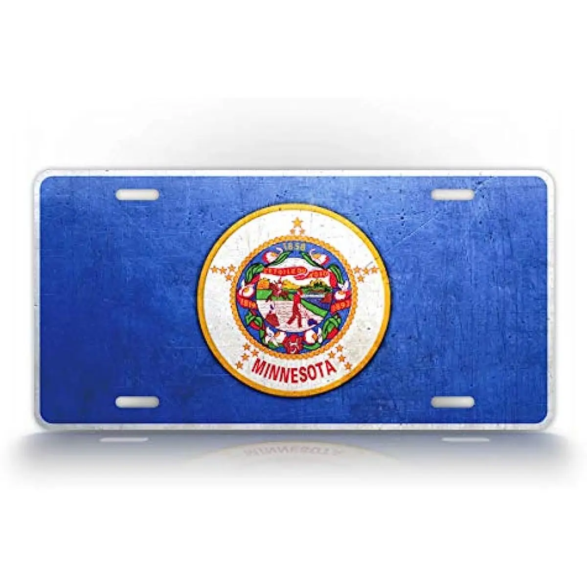 Minnesota Americana Weathered Metal Flag License Plate Antique MN State Flag Auto Tag-Wall Decoration Metal Wall Sign
Minnesota Americana Weathered Metal Flag License Plate Antique MN State Flag Auto Tag-Wall Decoration Metal Wall Sign